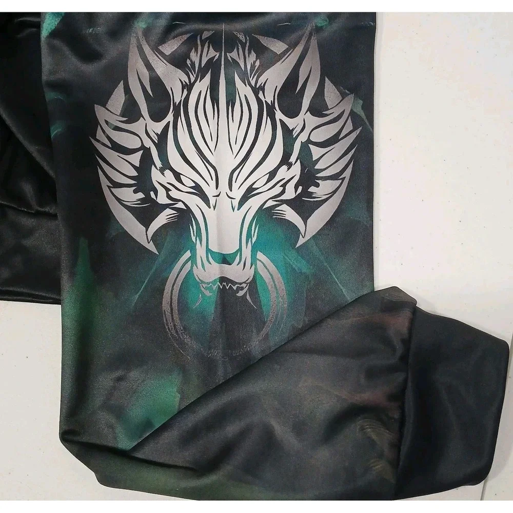 Angry Wolf 3D All‎ Over Print Hooded Pullover Longsleeve Shirt 1XL